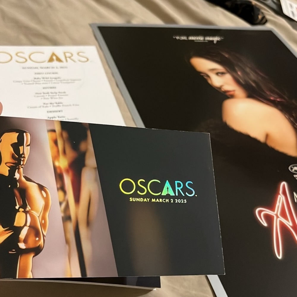 Oscars BUNDLE Official Program NEW, Menu & ANORA Movie Poster Academy Awards wow